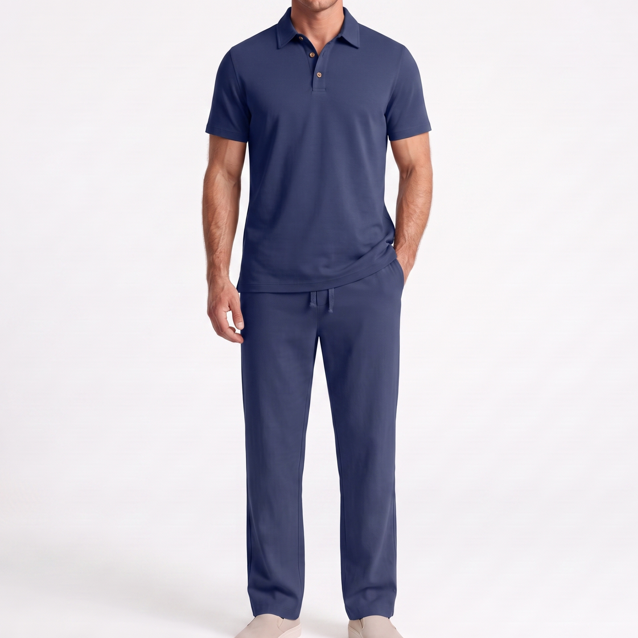 Men Linen Two Piece Set