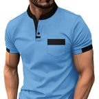 Casual Simple Basic Mass-market Button-down Polo Shirt with Collar