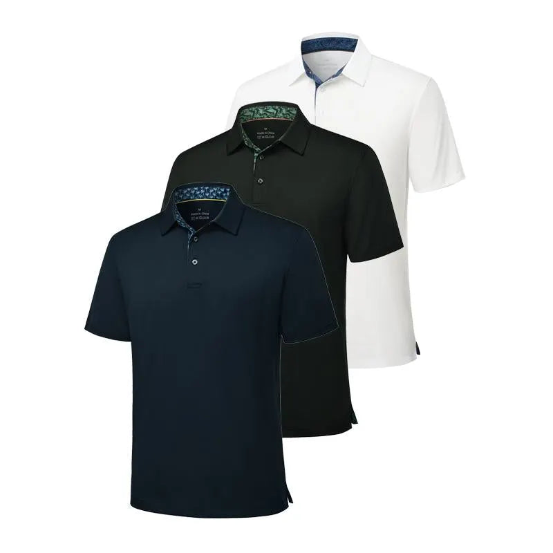 Men’s Everyday Contrast-Collar Polo 3-Pack