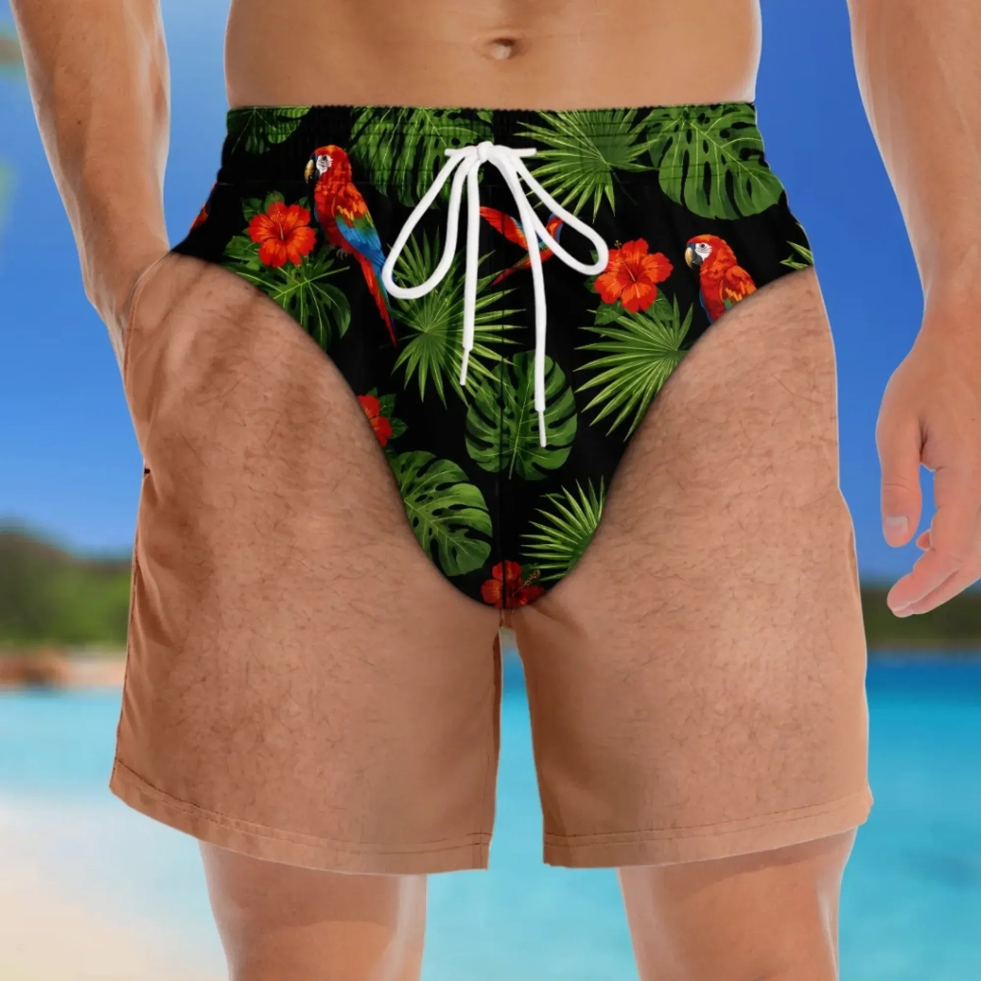 Funny Men Swim Trunks Novelty Optical Illusion Swim Shorts Funny Novelty Party Board Shorts Gift for Husband Boyfriend