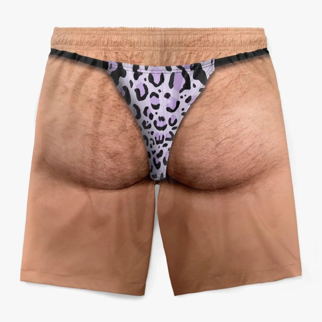 Funny Men Swim Trunks Novelty Optical Illusion Swim Shorts Funny Novelty Party Board Shorts Gift for Husband Boyfriend