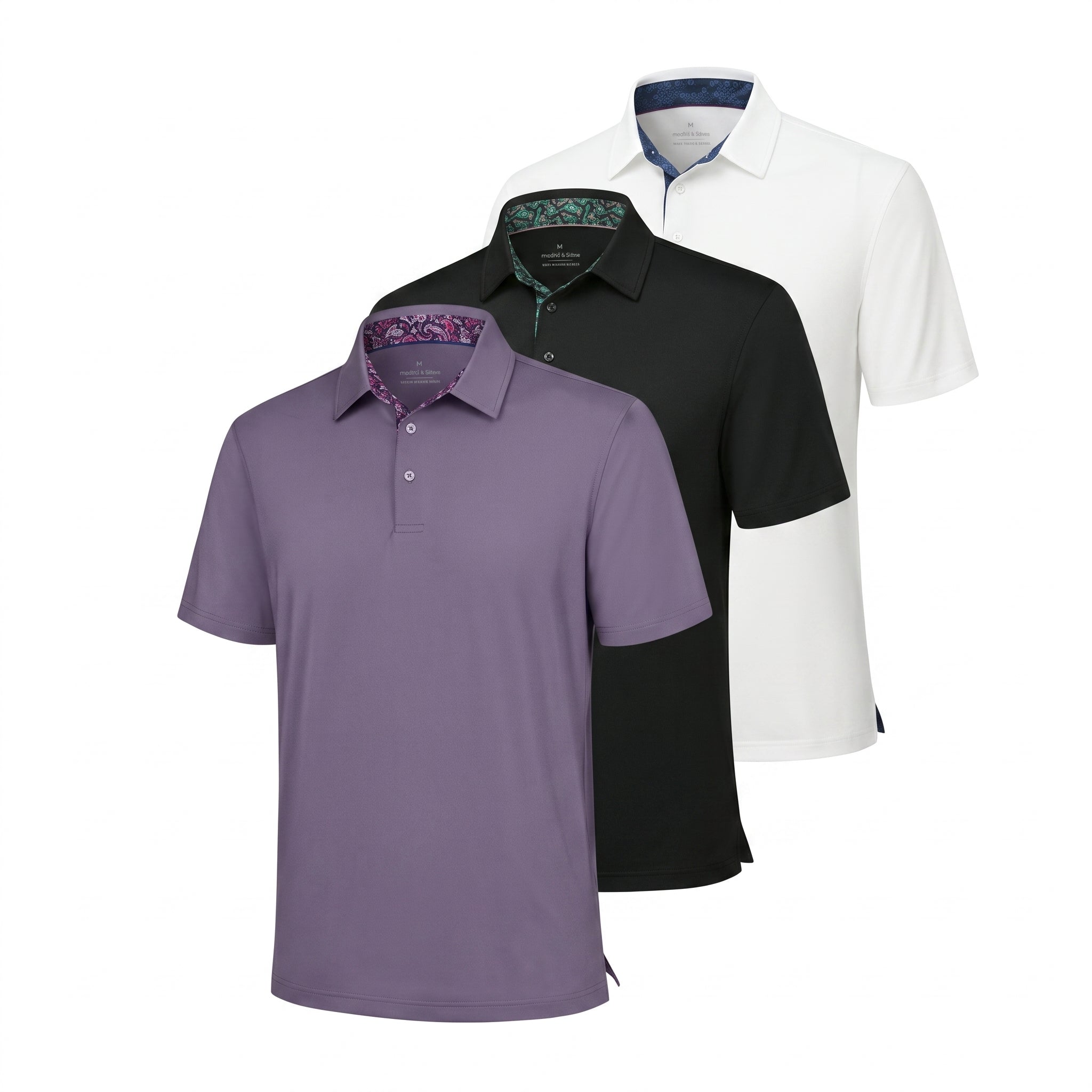 Men’s Everyday Contrast-Collar Polo 3-Pack